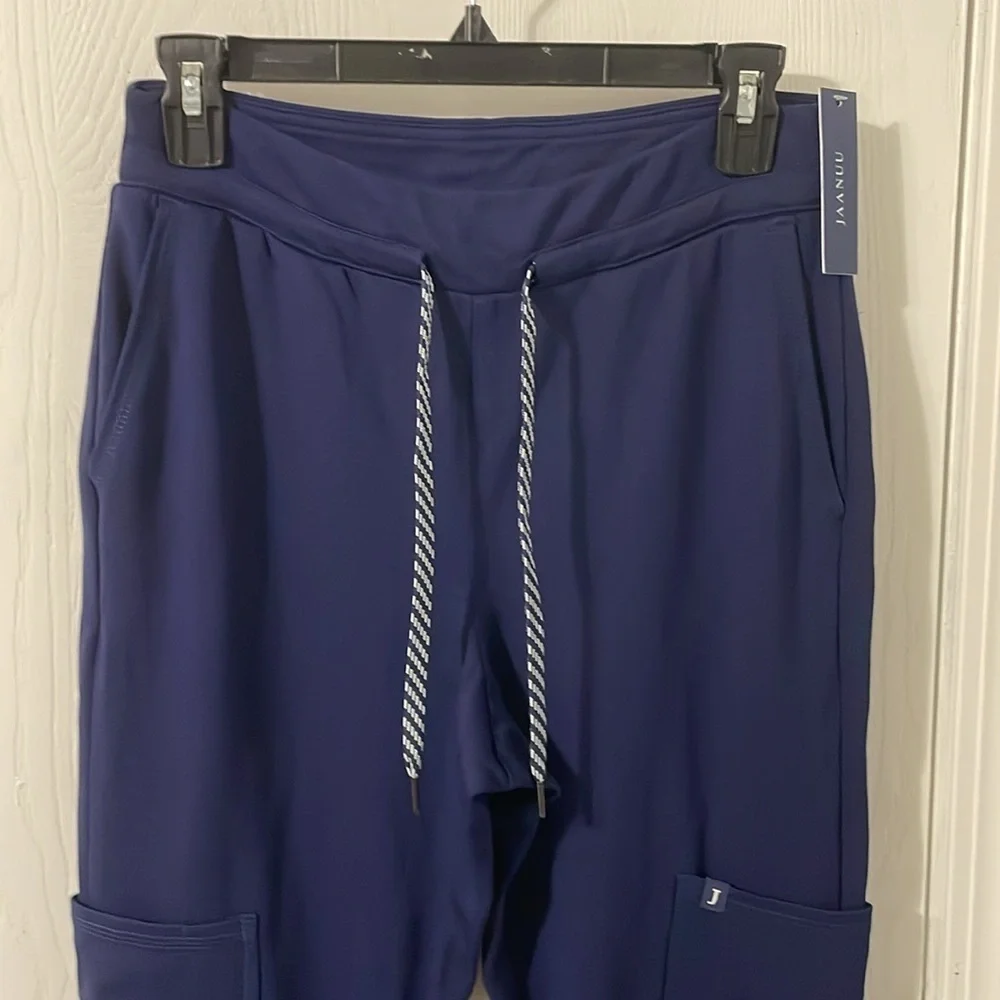 Jaanuu NWT Scrub Navy Legging Pants Size Small Tall - Picture 2 of 13